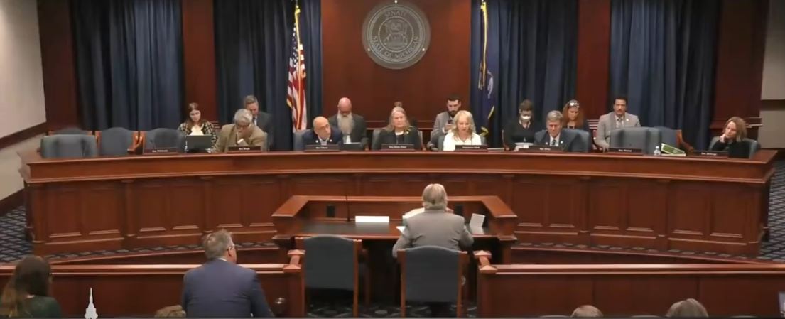 a meeting of Michigan Senators in the Michigan Senate Committee on Natural Resources and Agriculture