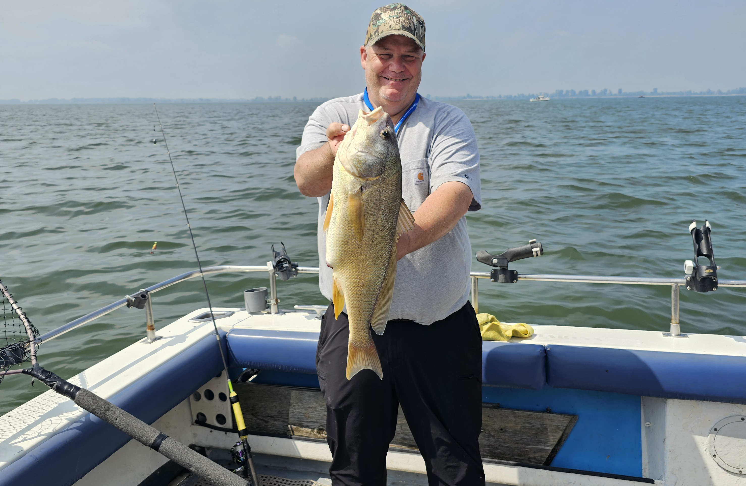 Jack Ammerman with a sheepshead fish